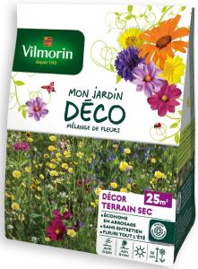Décor Terrain Sec - 25 m² - Mélange de fleurs